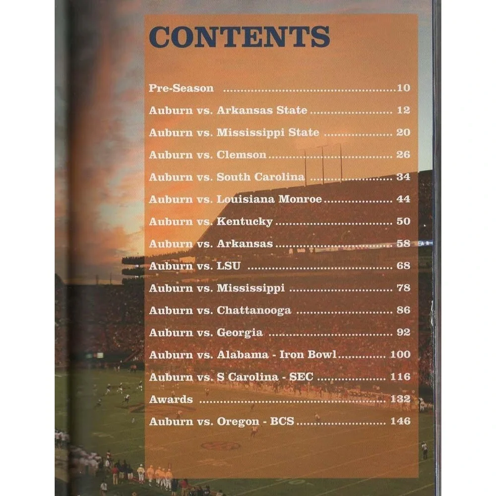 Auburn Tigers All In National‎ Championship 2010 Football Book Ledger Enquirer